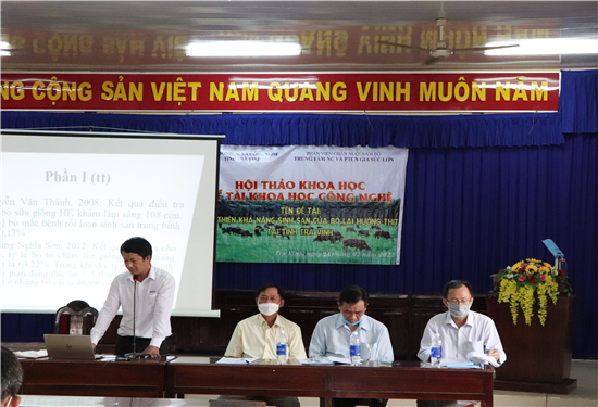Hội thảo Đề tài Khoa học: Cải thiện khả năng sinh sản của Bò lai hướng thịt tại tỉnh Trà Vinh